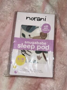 Norani Snugababe Swaddle™ Sleep Pod - Safari Animals NWT SZ S/M 7-14lbs